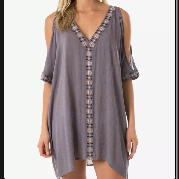 O'NEILL 259239 Womens Frances Cold-Shoulder Cover-Up Gray Size Small - Picture 1 of 4